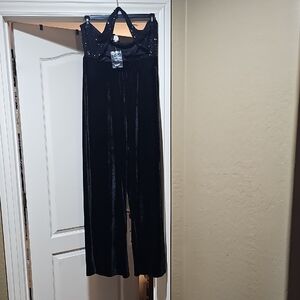 VENUS Black Velvet Jumpsuit